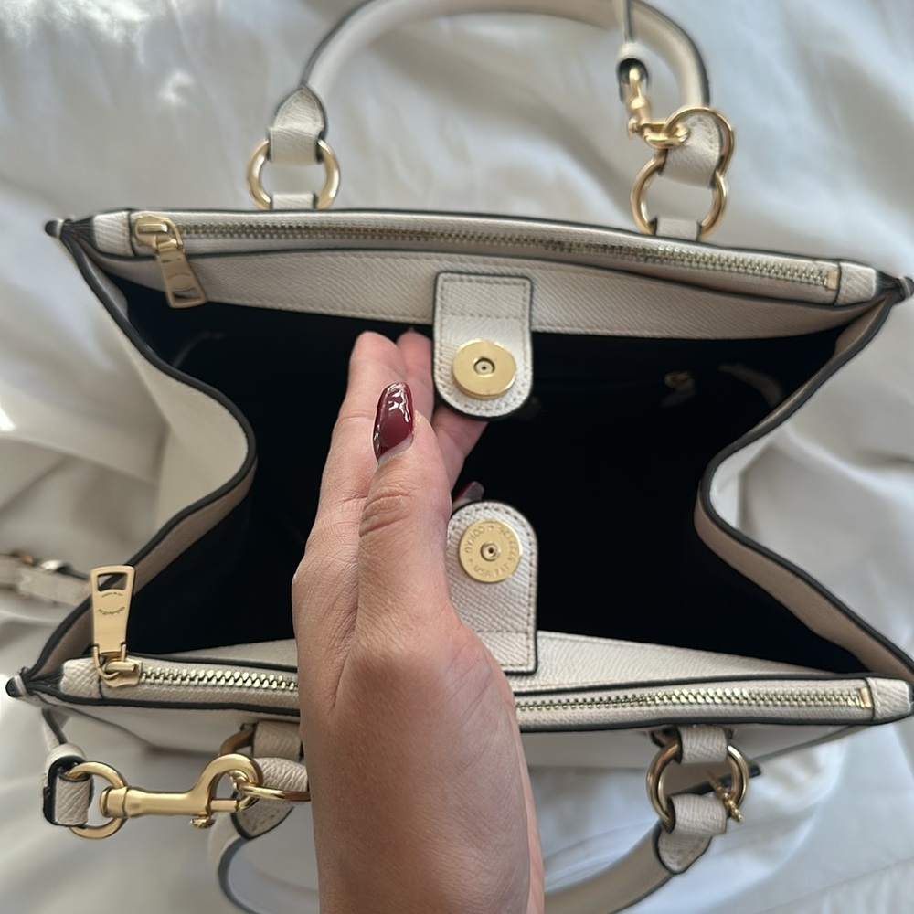 Coach Ivory Leather Handbag - Picture 9 of 16